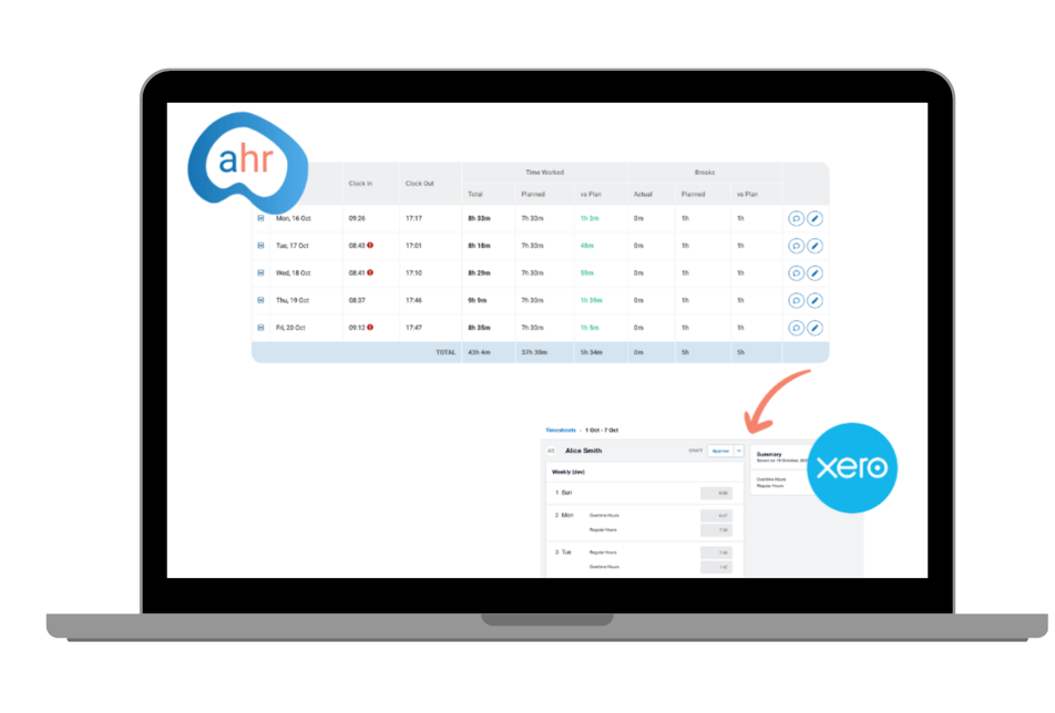 Xero time sheets